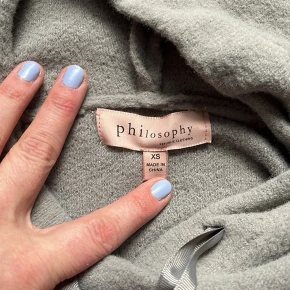 Philosophy gray women’s hoodie - Picture 3 of 3